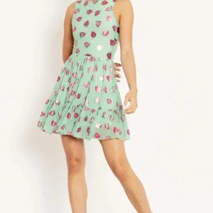 Blackmilk Clothing Strawberries Mint Bow Back Dress NWT